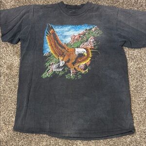 Vintage Bald Eagle Shirt Men XL Animal Nature Graphic Made in USA Delta Cotton